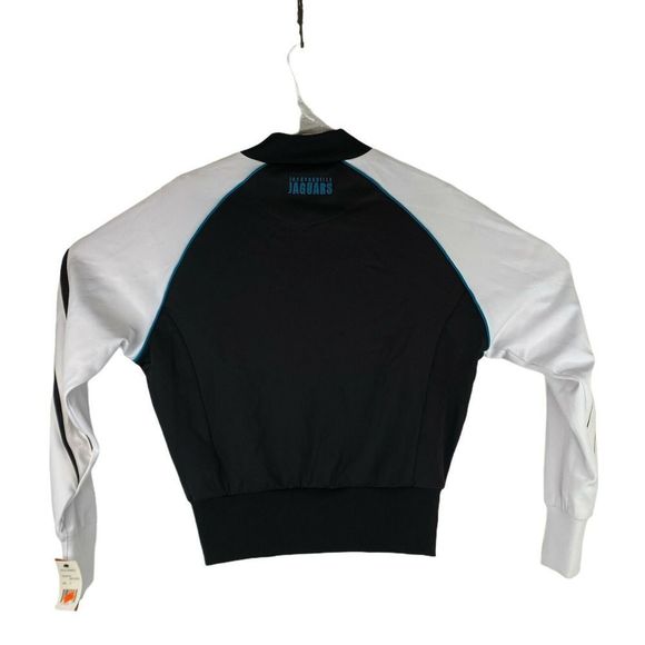 Jacksonville Jaguars Ladies Small Black White Full Zip Cropped Jacket Football - Picture 2 of 11